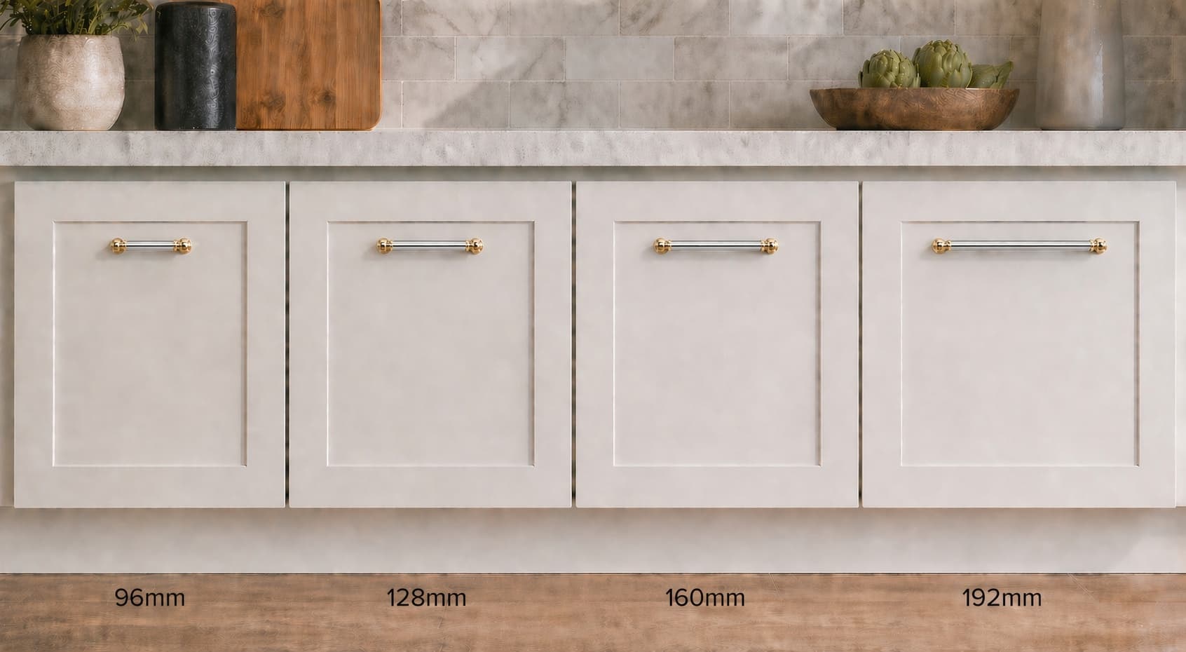 AnchorLine Cabinet Hardware Wainscott in Brushed Nickel