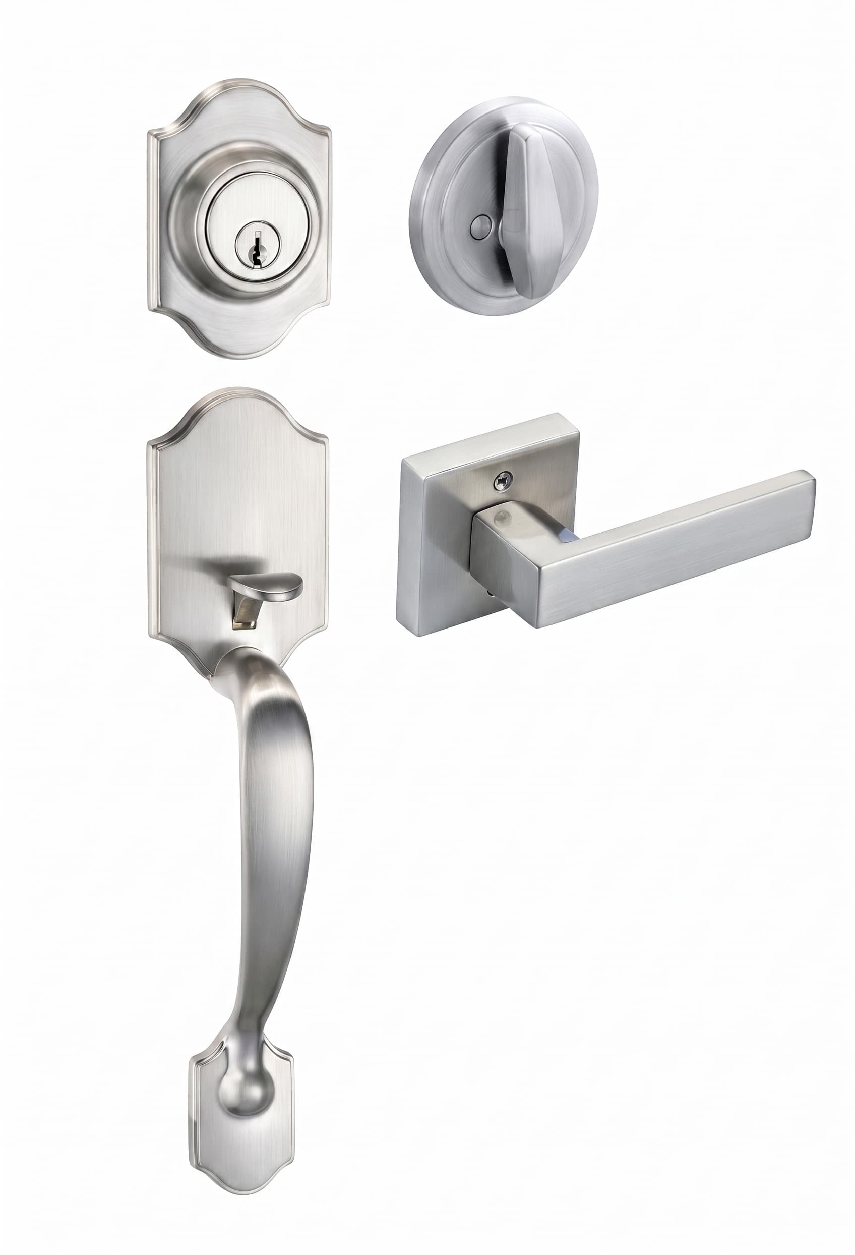 Camden Modern Square-Top Handleset