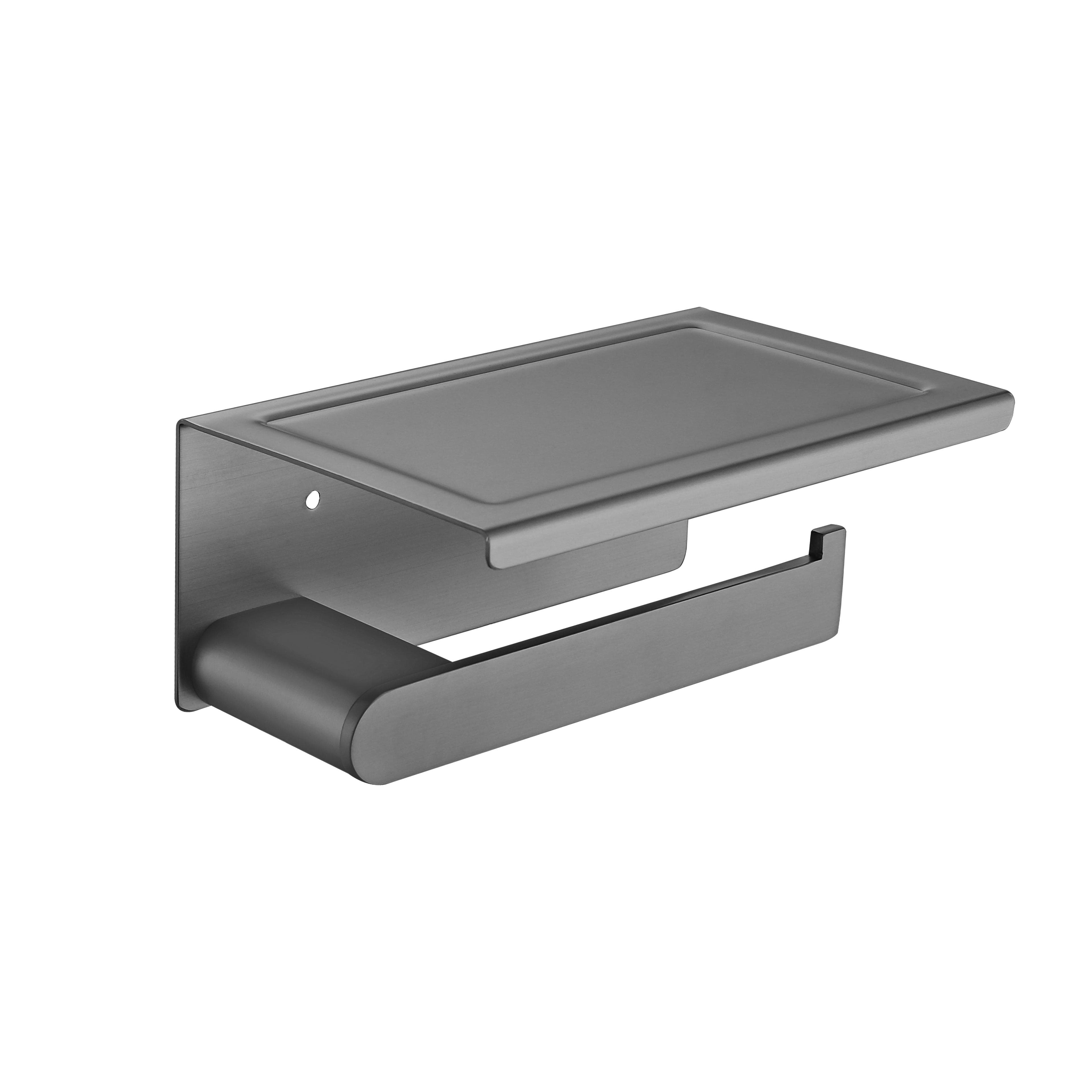 Carmel Transitional Tissue Holder with Phone Shelf