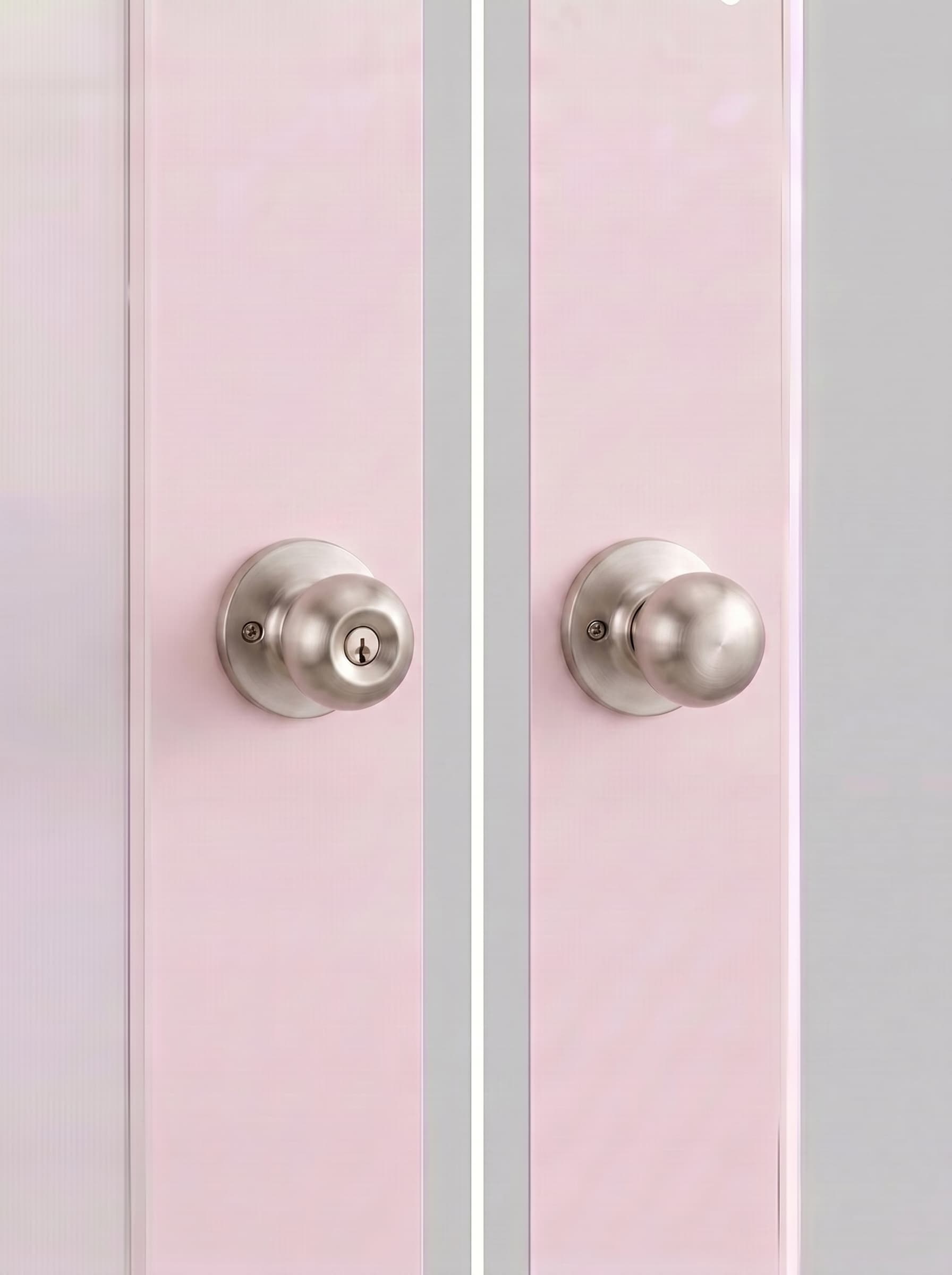Hingham Entry installed in Satin Nickel
