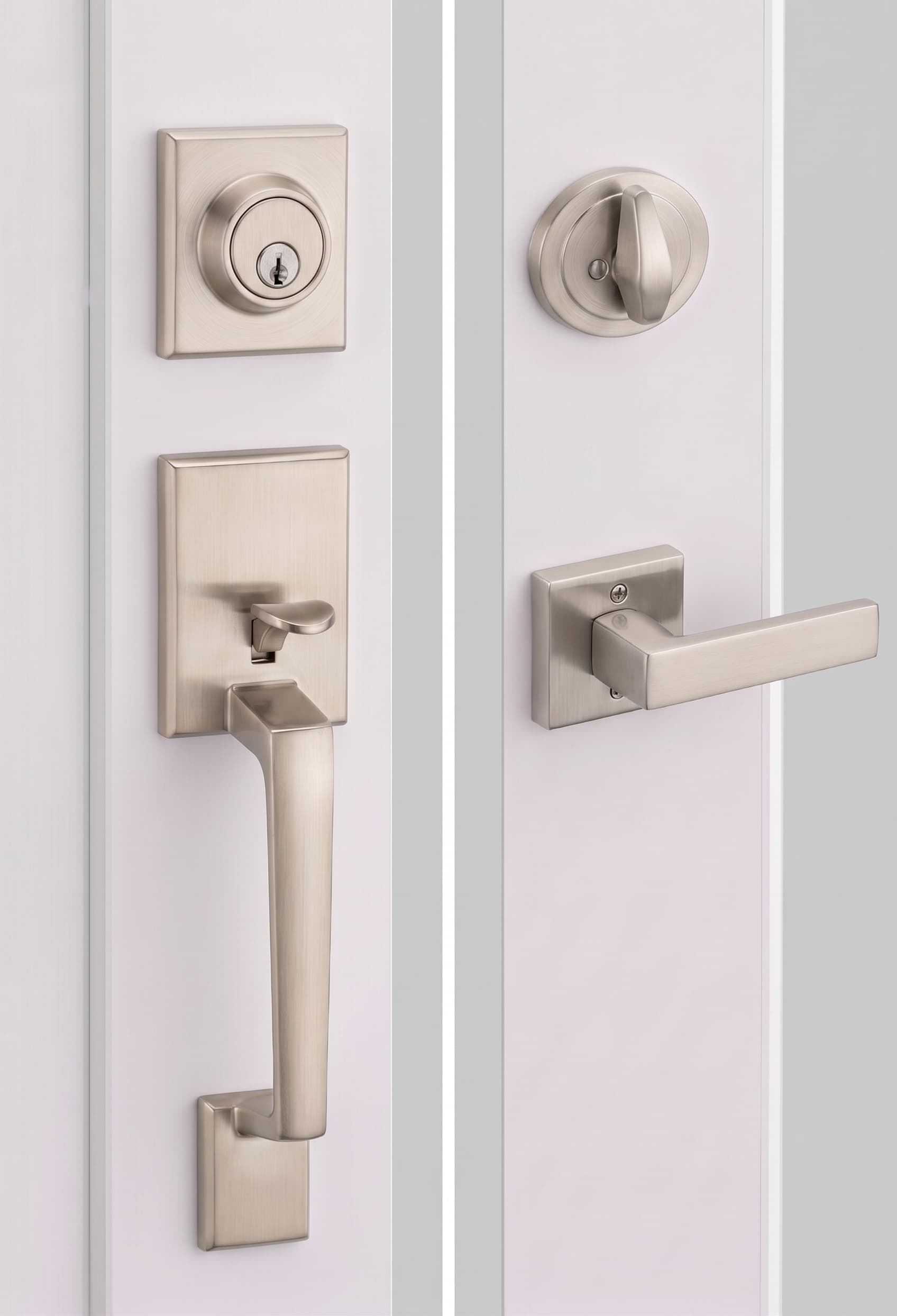 Bar Harbor installed in Satin Nickel