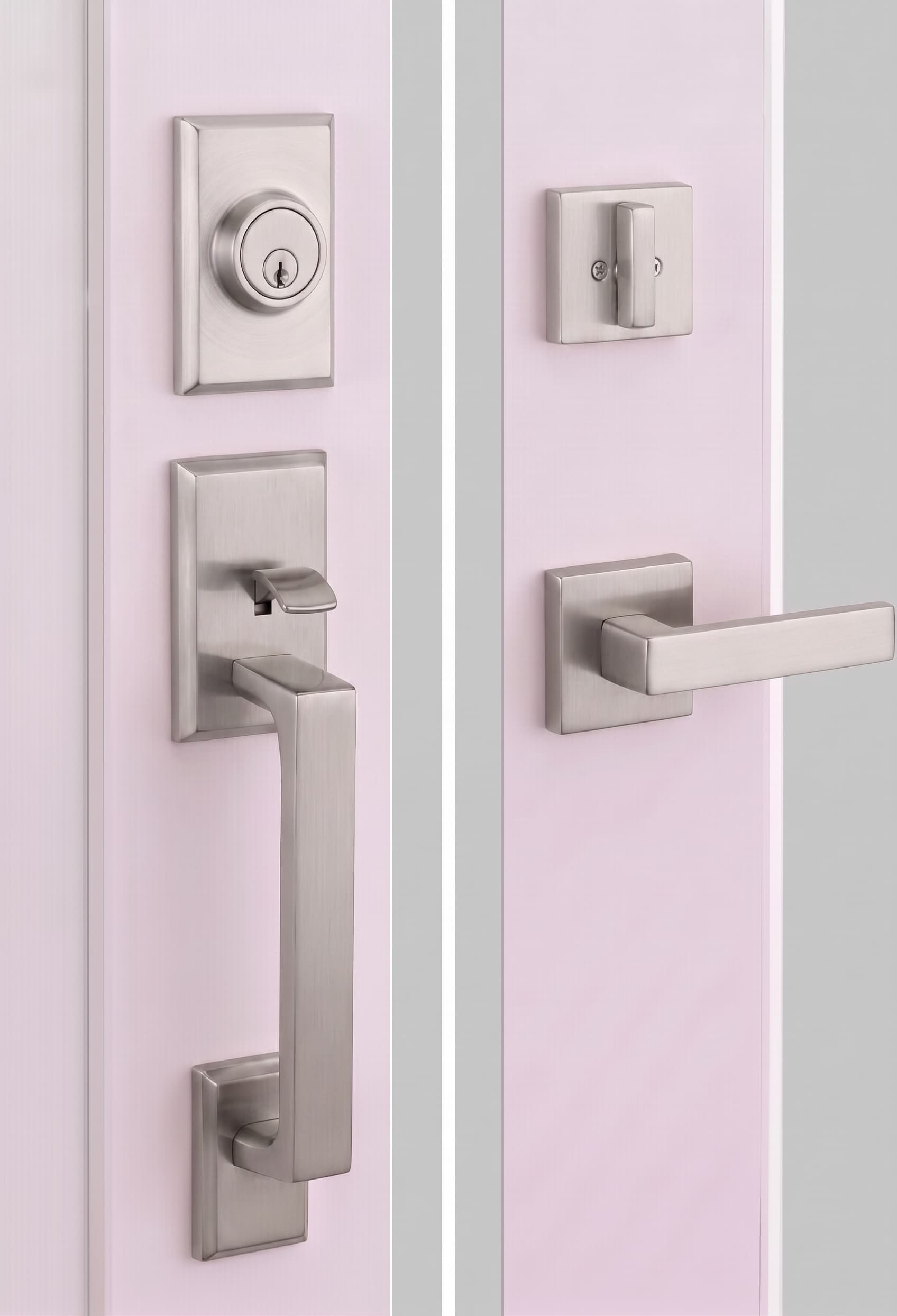 Stonington installed in Satin Nickel
