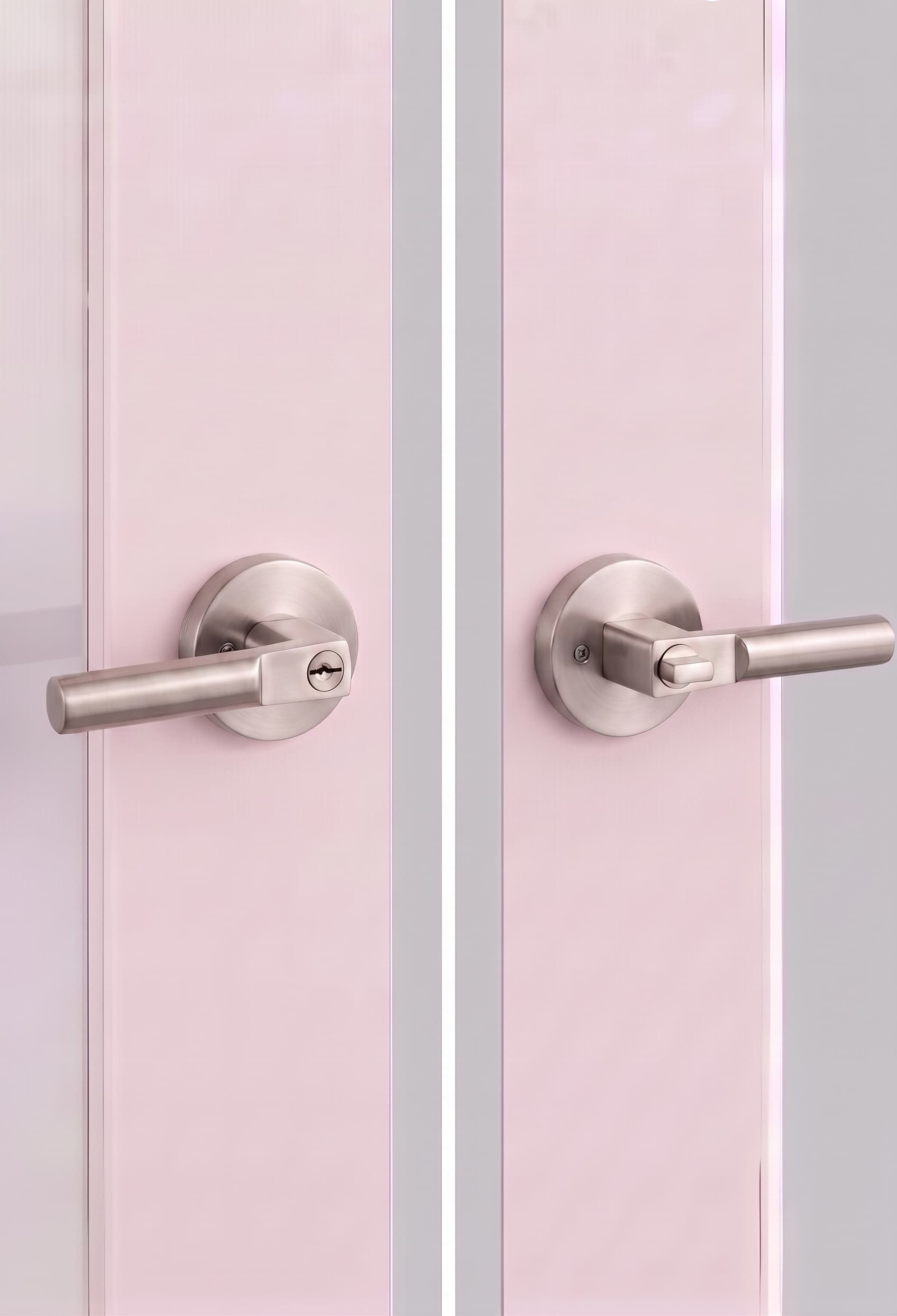 Hyannis Entry installed in Satin Nickel