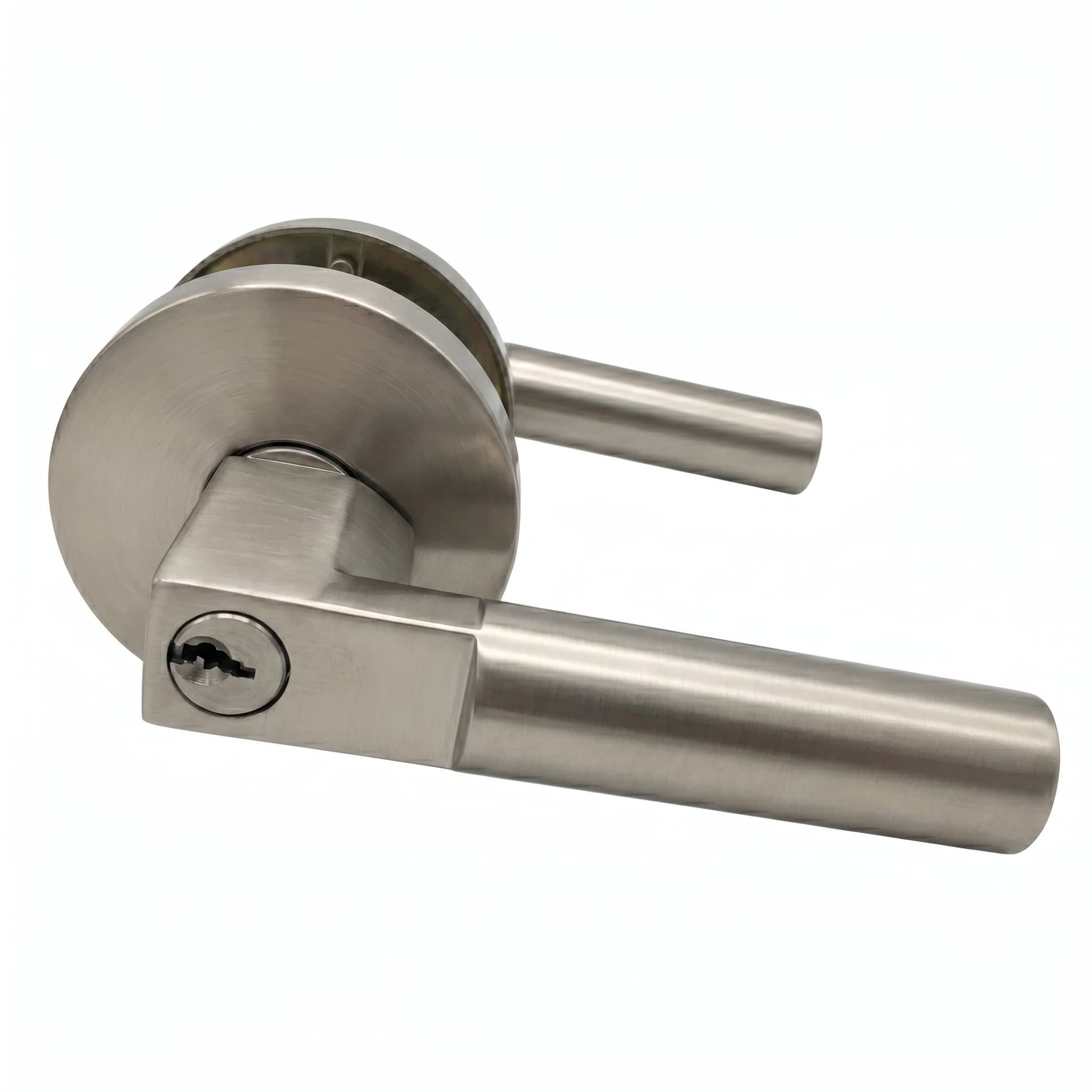 Hyannis Exposed-Screw Square-Rose Leverset