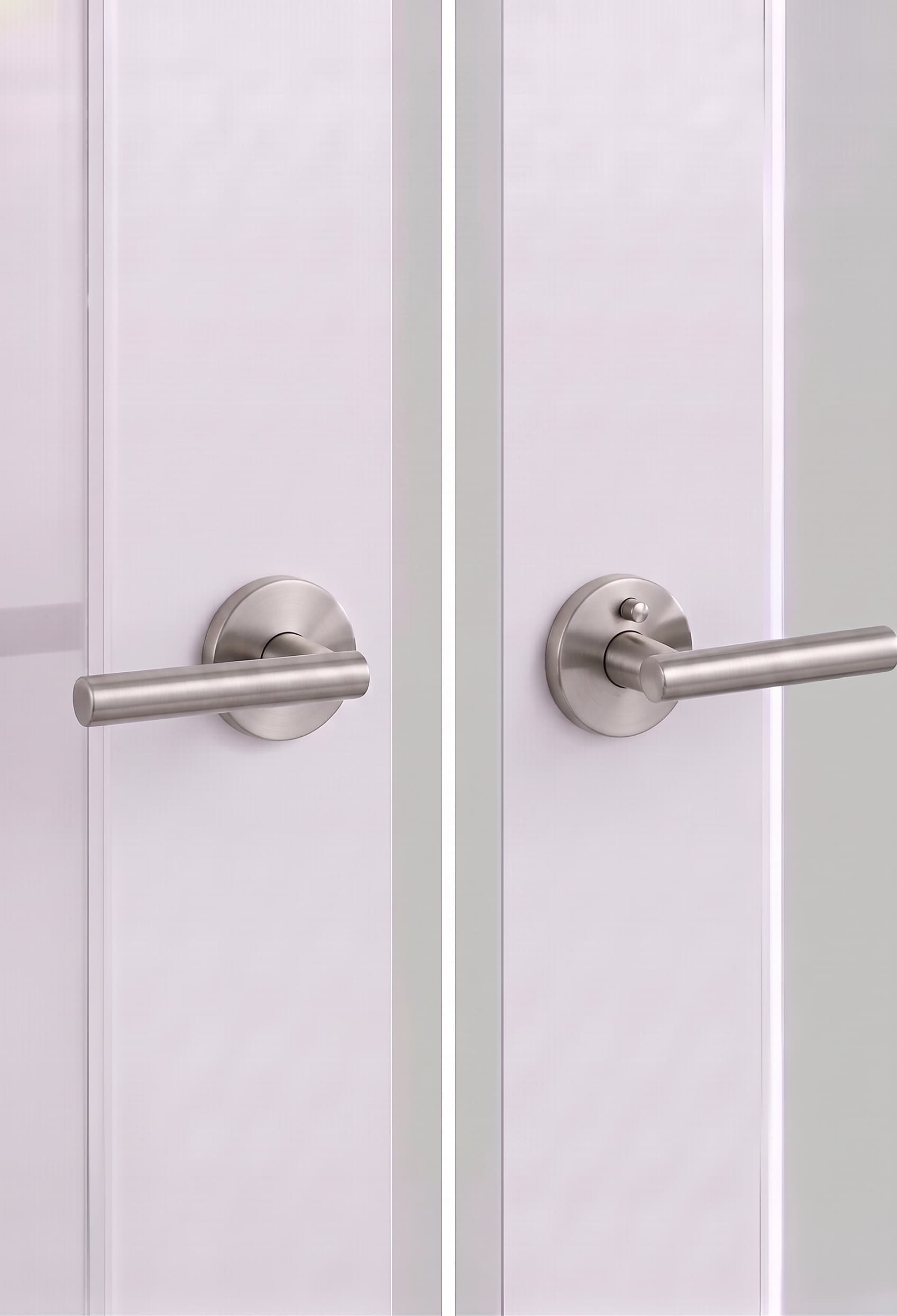 Yarmouth Privacy installed in Satin Nickel