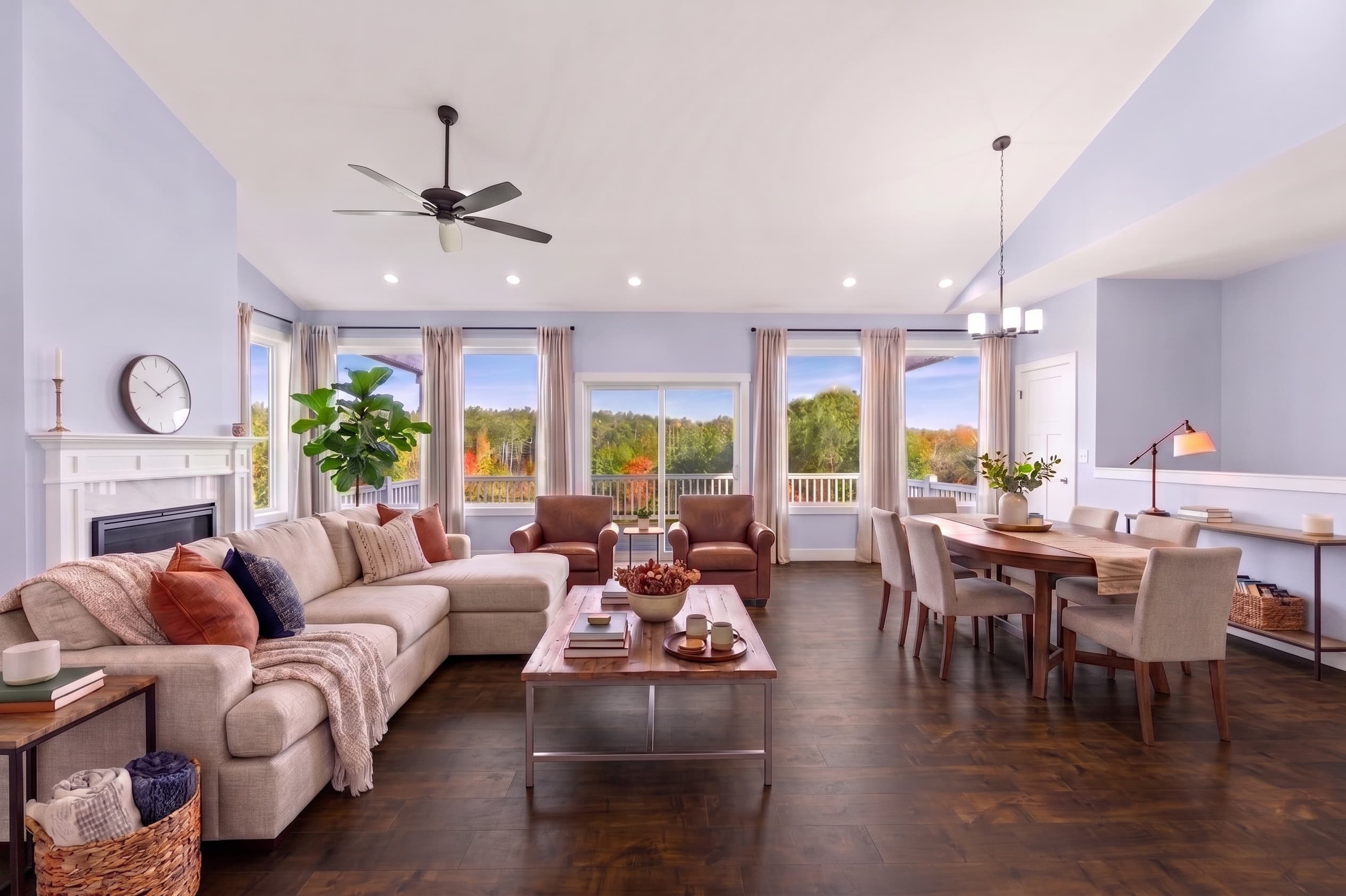 Ebony HarborGuard Laminate Collection in Living Room